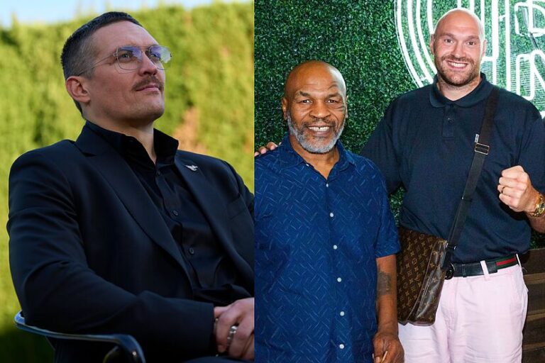 Mike Tyson and Tyson Fury and Oleksandr Usyk