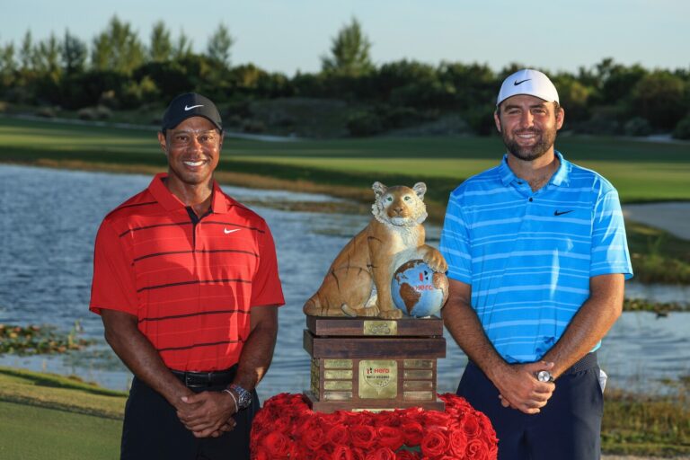 Scottie Scheffler and Tiger Woods