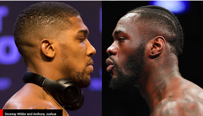 Deontay Wilder and Anthony Joshua