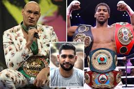 Amir Khan and Tyson Fury and Anthony Joshua