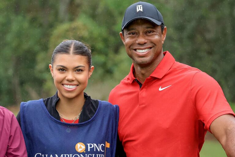 Sam Woods and Tiger Woods