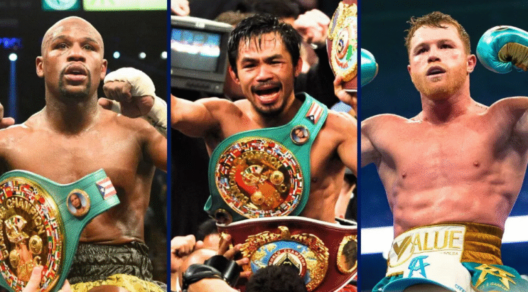 Floyd Mayweather and Canelo Alvarez and Manny Pacquiao