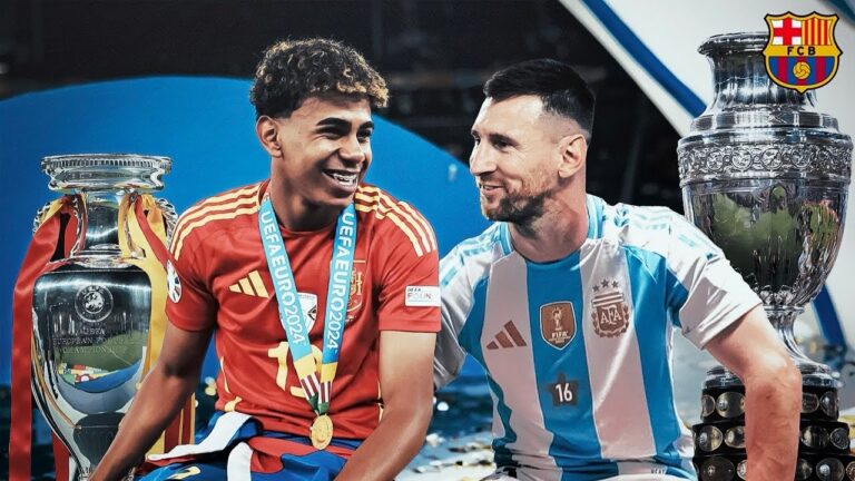  Lamine Yamal and Lionel Messi
