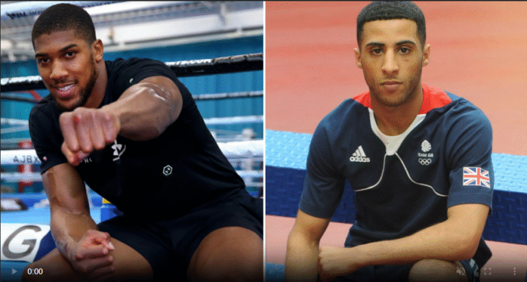 Anthony Joshua and Galal Yayai
