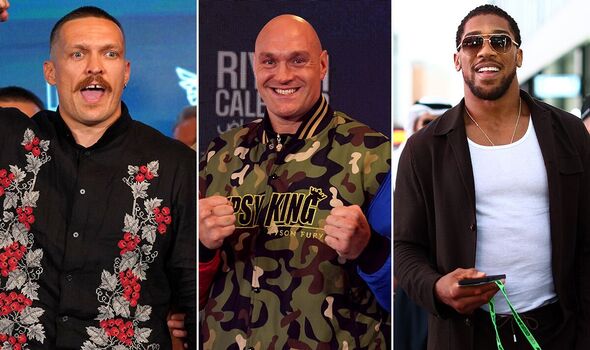 Oleksandr Usyk and Tyson Fury and Anthony Joshua