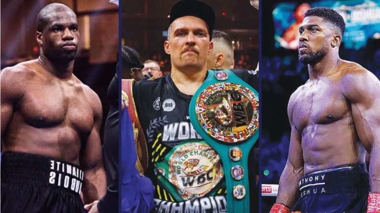 Oleksandr Usyk and Daniel Dubois and Anthony Joshua