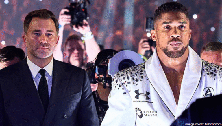 Anthony Joshua and Eddie Hearn