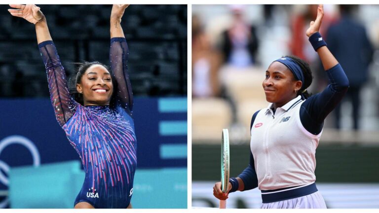 Simone Biles and Coco Gauff